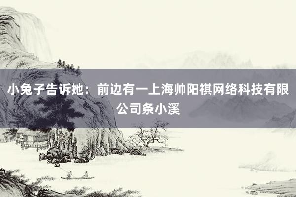 小兔子告诉她：前边有一上海帅阳祺网络科技有限公司条小溪